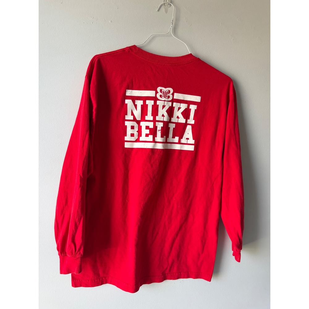 WWE Authentic Nikki Bella Fearless Red Long Sleeve Graphic T-Shirt - Picture 7 of 7
